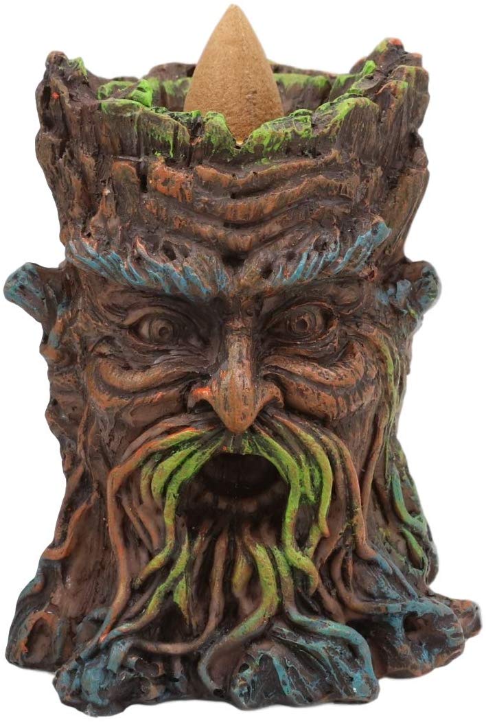 Ebros Cernunnos Greenman Ent Backflow Incense Cone Burner Statue 3.25" H Decor