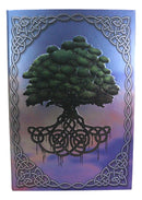 Celtic Tree of Life Triskele Trinity Knotwork Embossed Blank Page Journal Book