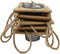 Set of 2 Rope Hanging Galvanized Metal 5 Tier Pot Planters For Indoors Outdoors