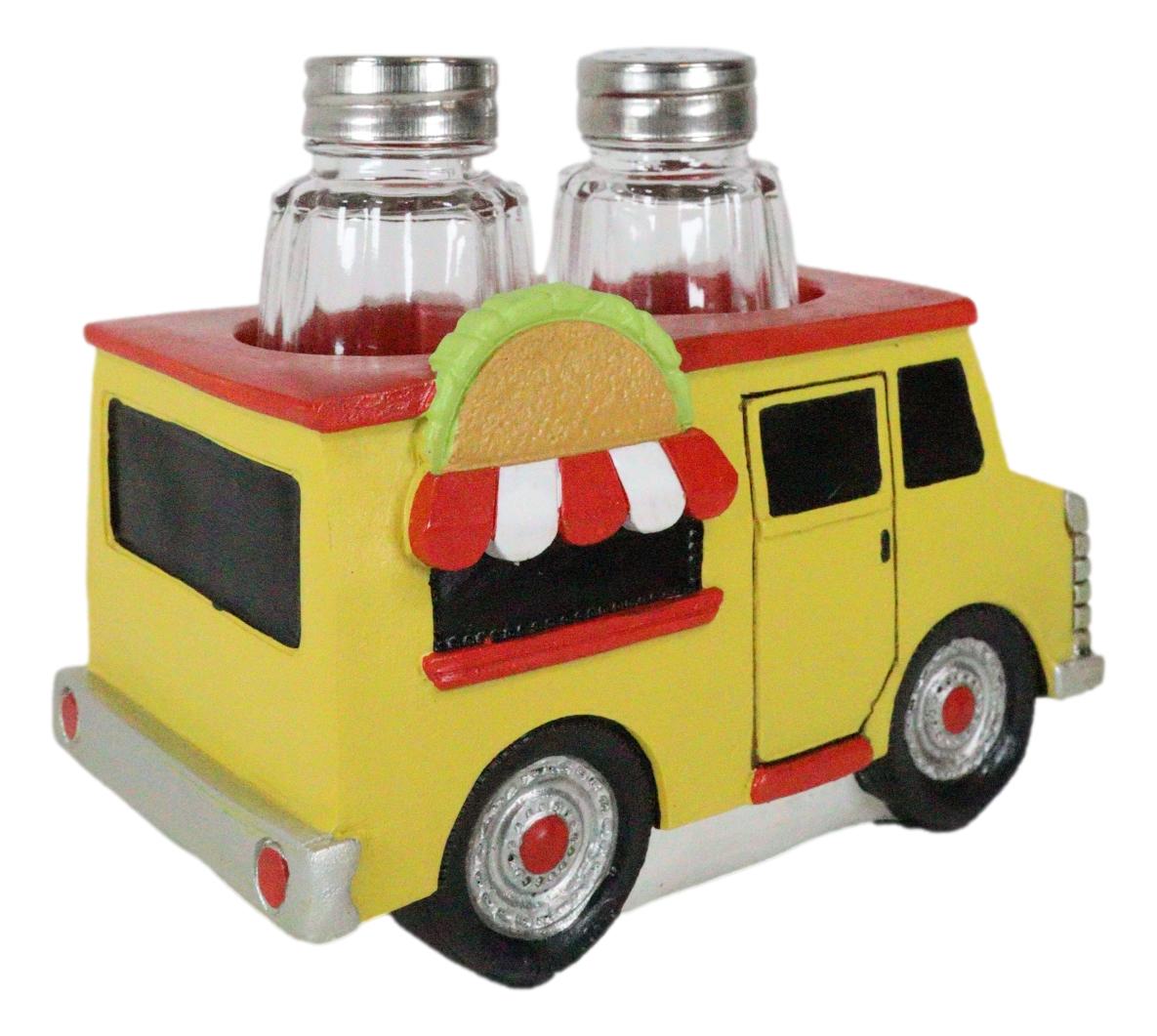 Taste Of Mexico Tex-Mex Fiesta Taco Food Truck Salt And Pepper Shakers Holder - Ebros Gift