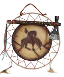 Tribal Native Indian End of Trail War Shield Battle Axe Dreamcatcher Wall Decor