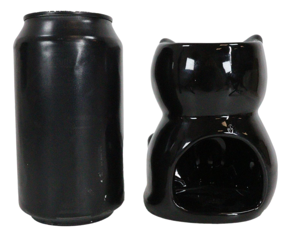 Wicca Witching Hour Feline Black Cat Kitten Essential Oil Warmer Candle Holder