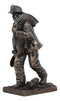 Fireman In Rescue With Shovel And Hose Pipe Statue 7"H Fire Fighter Hero Decor