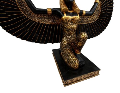 Ebros Gift Large Kneeling Winged Isis Statue 20"Long Egyptian Goddess Of Motherhood Deity Figurine