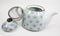 Floral White Cherry Blossom Tea Pot With Stainless Steel Tea Leaves Infuser 32oz