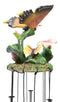 Monarch Butterflies Flitting On Flowers Resonant Wind Chime Garden Patio Decor