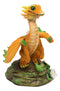 Ebros Fantasy Green Thumb Fruity Vitamin Orange Dragon Statue Fairy Garden Collectible
