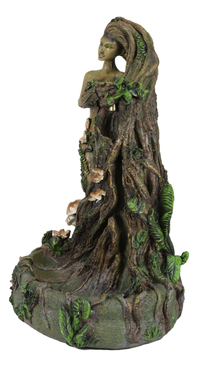Forest Celtic Greenman Tree Woman Gaia Ent Backflow Incense Cone Burner Decor