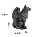 Ebros Sitting Gothic Angel Winged Wolf Candle Holder Statue Denizen Of The Twilight Werewolves Direwolf Fantasy Decor Sculpture For Halloween Underworld Macabre Mystic Decorative Candleholder Figurine