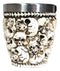 Novelty Ossuary Graveyard Piled Up Skulls And Spine Bones Shot Glass Set of 4