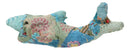 Marine Great White Shark Hand Crafted Paper Mache Colorful Sari Fabric Figurine