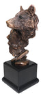 Ebros Forest Moonlight Lovers 2 Wolves Bust Bronze Electroplated Resin Statue