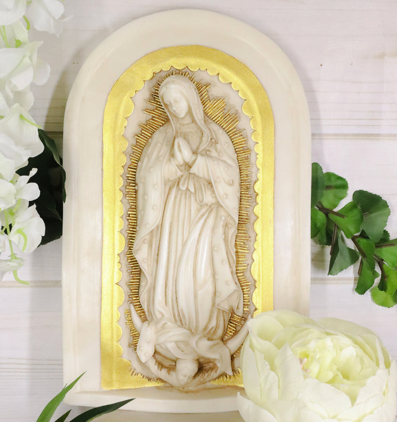 Ebros Our Lady of Guadalupe Wall Plaque Resin Virgin Mary Patron Saint Of Mexico Decor