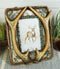 Rustic Western Buckhorn Stag Deer Antlers Easel Back 4X6 Picture Frame Sculpture