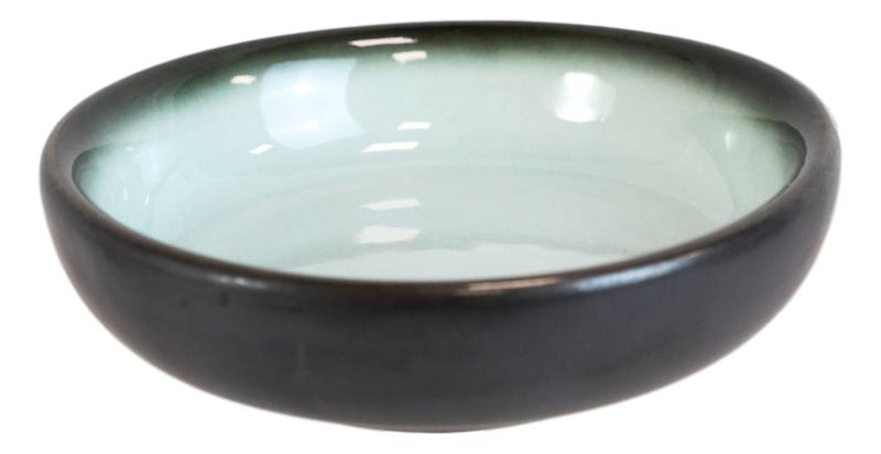 Pack Of 10 Ceramic Zen Blue Ponzu Soy Sauce Oil Condiment Round Dishes Holder