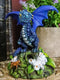 Ebros Fantasy Green Thumb Blueberry Indigo Blue Dragon Statue Fairy Garden Collectible