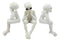 Glow In The Dark See Hear Speak No Evil Alien Shelf Sitters Set Of 3 Figurines