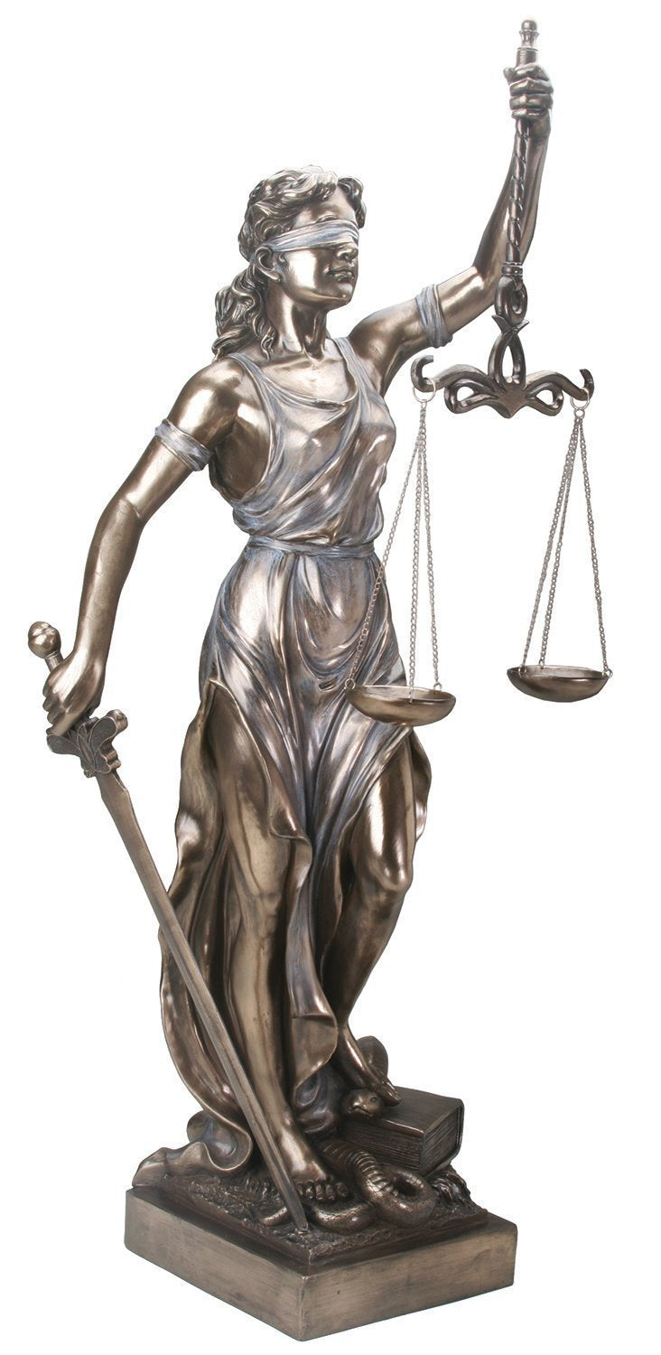 Ebros Large 3 Feet Greek Goddess Of Justice Blindfolded La Justica Themis Statue Roman Deity Dike Scales of Justice Decorative Figurine