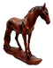 Ebros Rugged Fine Race Horse Steed Decorative Resin Figurine In Faux Wood Finish 6.5"H