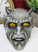 Horned Demon Skull Figurine 6.75"L Hell Spawn Skeleton Inferno Sculpture