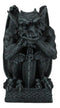 Ebros Stoic Warrior Notre Dame Gargoyle Holding Gothic Bat Sword Figurine 6.5"H