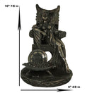 Celtic Goddess Of Fertility Maeve Seated On Throne Statue 11"H Medb Maev Decor