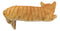 Lifelike Perching Orange Tabby Cat Shelf Sitter Statue 13.25"L Decor Cats Kitten