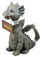 Ebros Bienvenidos Welcome Sign Dragon Garden Greeter Bobblehead Statue Faux Stone