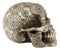 Ebros 8"Long Large Floral Gothic Tattoo Human Skull Decorative Figurine
