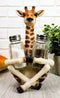 Safari Giraffe Wine Bottle and Salt and Pepper Shakers Holder Kitchen Figurine