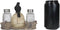 Ebros Day Of The Dead Raven Crow W/ Rose Skull Salt & Pepper Shakers Holder Set