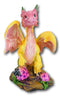 Colorful Fruits Vegetables Yellow Onion Dragon Figurine Fairy Garden Decor