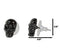 Ghastly Gothic Evil Grinning Skulls Gunmetal Stud Earrings Metal Pewter Alloy