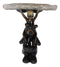 Rustic Western Black Bear And Moose With Log Wine Glasses And Bottle Holder