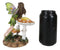 Tribal Fairy With Purple Potion Gourd And White Rabbit By Mushrooms Figurine