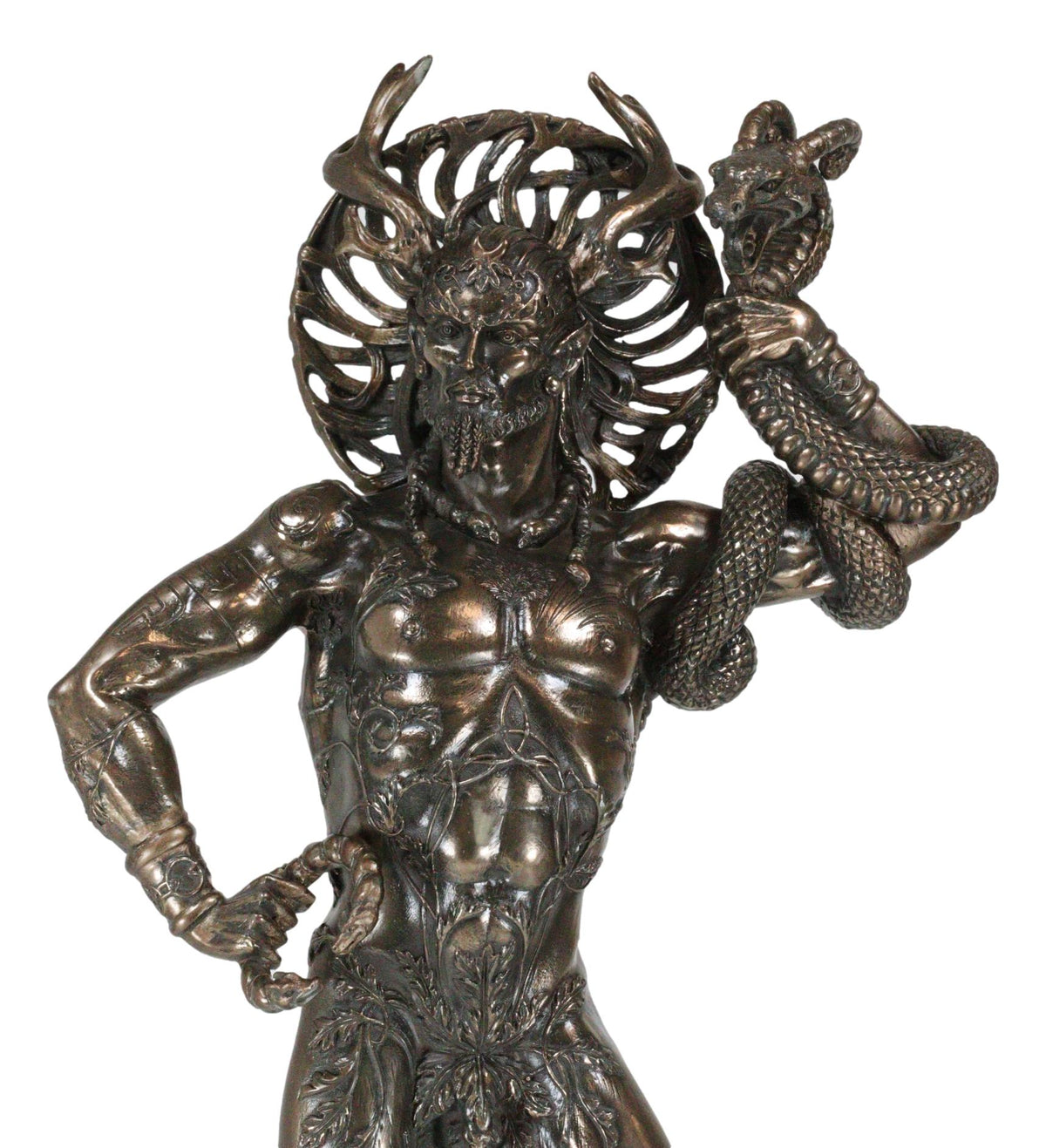Large Cernunnos Statue 18"H Celtic Horned God Wiccan Figurine Maxine Miller Art