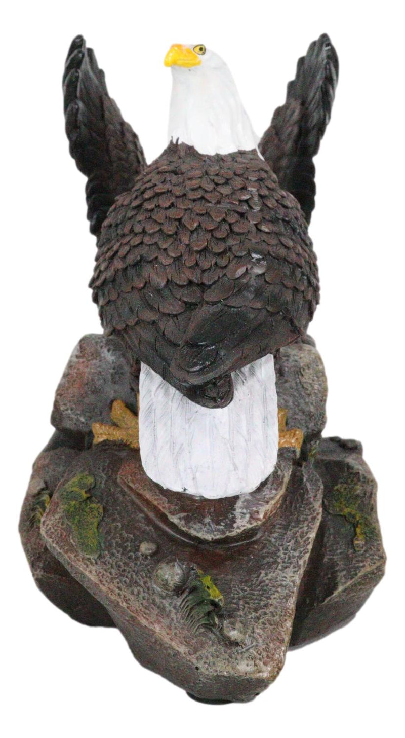 Patriotic Freedom End to End American Bald Eagles Bookends Pair Set Sculptures