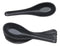 Ebros Contemporary Matte Black Melamine Soup Spoons Pack Of 6 Set Ramen Noodles Eating Spoon For Kitchen And Dining Asian Japanese Chinese Cuisine Restaurant Supply Grade Dishwasher Safe 1 oz Capacity
