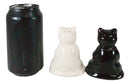 Yin Yang Zen Monk Buddha Cats Monks Meditating Ceramic Salt And Pepper Shakers