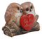 Ebros Romantic Owl Couple Statue Wisdom Of The Forests Love Birds Pair Of Owls Holding Heart Shaped Sign