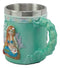 Ebros Turquoise Ocean Marine Coral Reef Mermaid With Pearl Mug 12oz Bridal Nautical