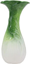 Ebros 10.5" Tall Ceramic Hearty Green Chinese Bok Choy Cabbage Shape Flower Vase - Ebros Gift