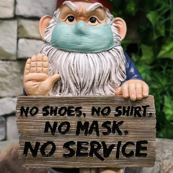 P　マスターズGNOME Ｔシャツとガーデンノーム 妖精ミニ 箱に破れ有り Grumpy Mr Gnome Wearing Mask With 'No Shoes Shirt Mask No