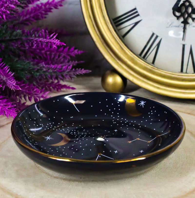 Sacred Symbol Astrology Constellation Moon And Stars Incense Holder Trinket Dish