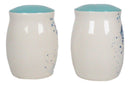 Nautical Blue Sea Jellyfish Splashing Bubbles Ceramic Salt Pepper Shakers Set