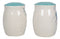 Nautical Blue Sea Jellyfish Splashing Bubbles Ceramic Salt Pepper Shakers Set