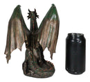 Ebros Lord of The Skies Roaring Rust Fire Dragon Figurine 9" H Mythical Fantasy