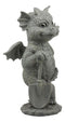 Whimsical Garden Dragon With Shovel Statue 11.5"H Gardening Green Thumb Dragon