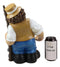 Large Favorite Pastime Fisherman with Fishing Rod and Bass Fishes Wine Holder