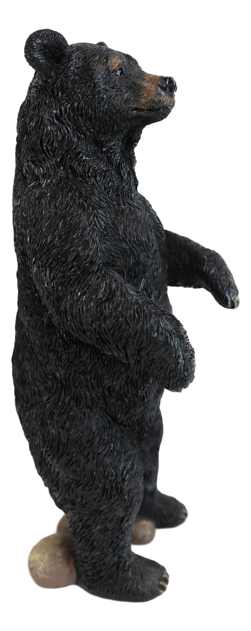 Western Rustic Forest Standing Black Bear Statue 12"H Cabin Lodge Bears Figurine